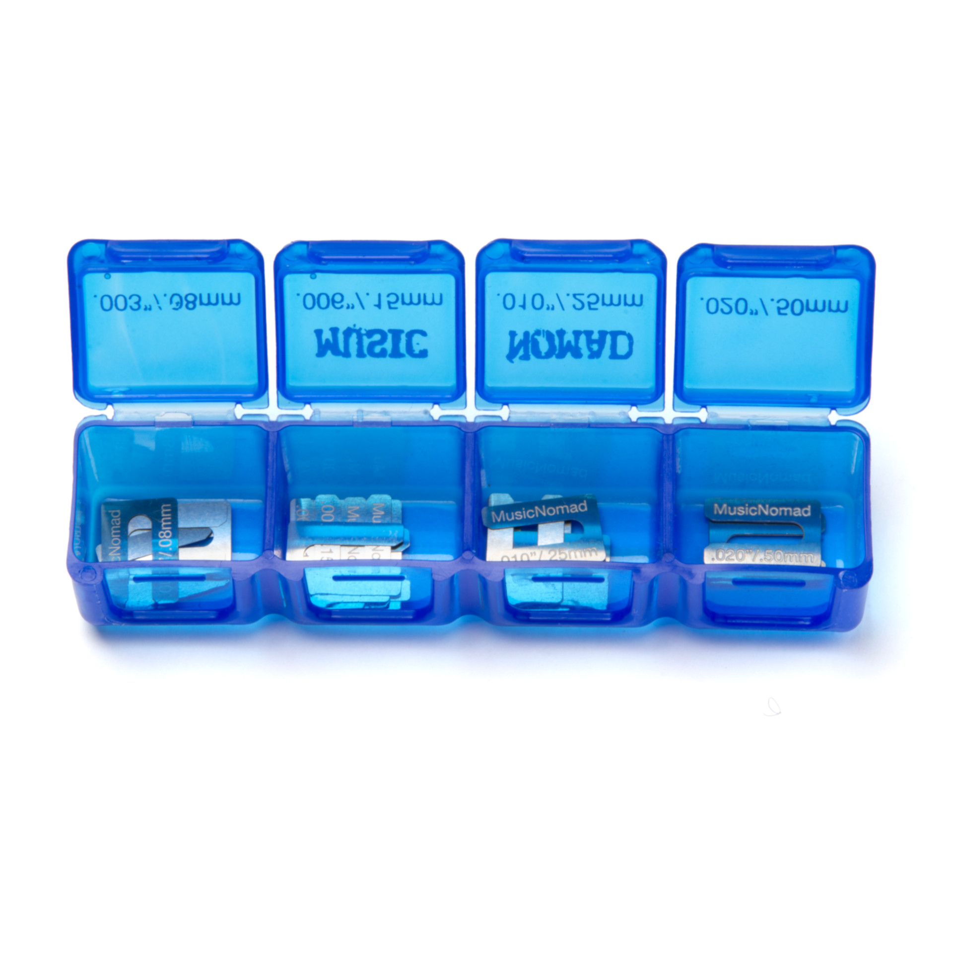 Aufbewahrungsbox, Kunststoff, Blau, Fächerbox, Gitarrensaiten